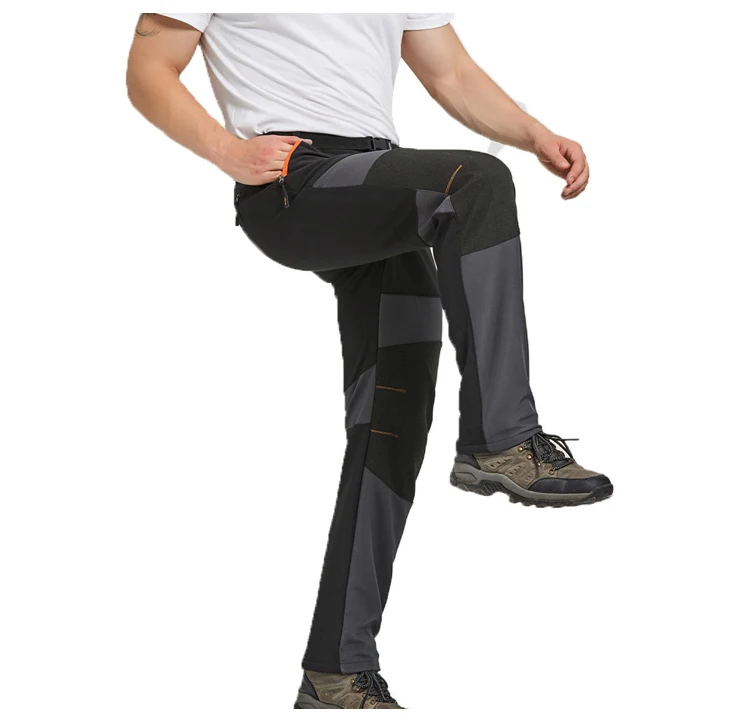 TRVLWEGO Keep Warm Winter Travel Pants Men Outdoor Camping&hiking Pants Soft Shell Waterproof Fleece Windproof Skiing Trousers