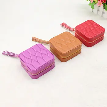 

3 Color Small Travel Jewelry Box, Travel Mini Organizer Portable Display Storage Box