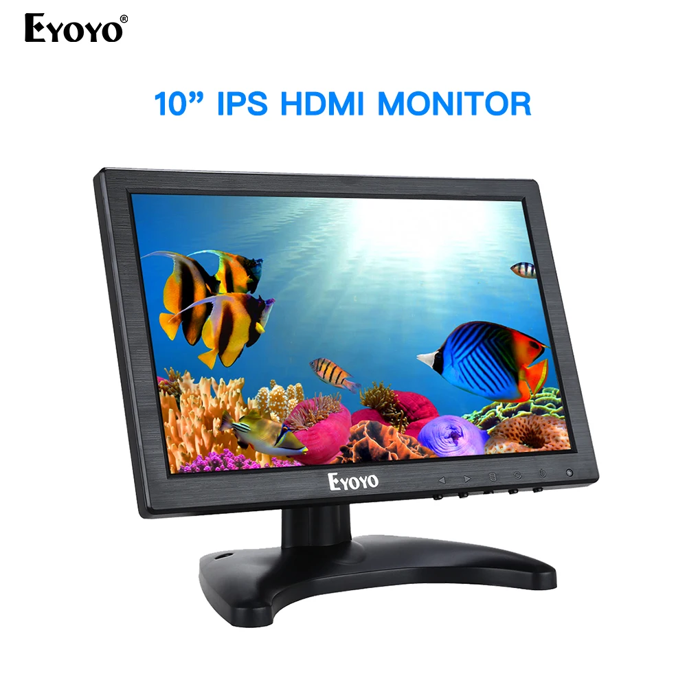 

Eyoyo C711 10" 1280*800 LCD HD Monitor Mini Computer Display HDMI VGA BNC AV Input Security Monitor With Speaker VGA HDMI