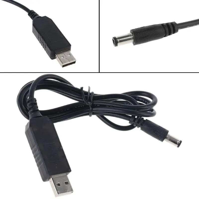 QC 3 0 USB 5V 12V Регулируемый повышающий напряжение 5 5x2 1 мм кабель питания линия для Wi Fi