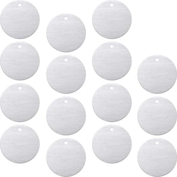 

100 Stamping Blank Label, 2.54 cm Round Hole with Aluminum Billet Label