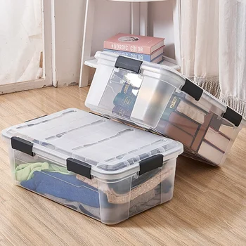 

1 PC 18L Storage Box Transparent Durable Sundries Storage Case Toy Container for Laundry Room Bedroom Living Room