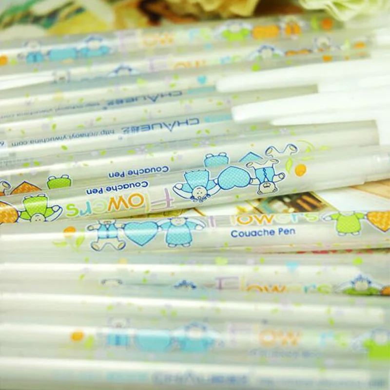 2 шт./лот белая гелевая ручка для черной бумаги карт фотоальбома бумаги|white gel pen|gel