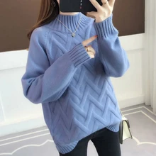 *#Best Price 2019 Knitted Turtleneck Sweaters Women Solid Pullovers Female Full Sleeves Winter Thickening Warm Jumpers Tops Ladies 7 Colors *#Best Price 2019 Knitted Turtleneck Sweaters Women Solid Pullovers Female Full Sleeves Winter Thickening Warm Jumpers Tops Ladies 7 Colors