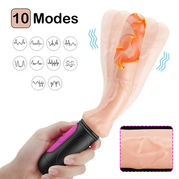 FLXUR 10 Mode Realistic Dildo Vibrator Sex Toy for Women Flexible Soft Heating Vagina Female Climax Masturbator Sex Product 2