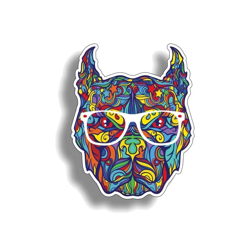 

9.5CM*12CM Personality Graffiti Pitbull Dog Head Car Sticker Decal PVC 12-0587
