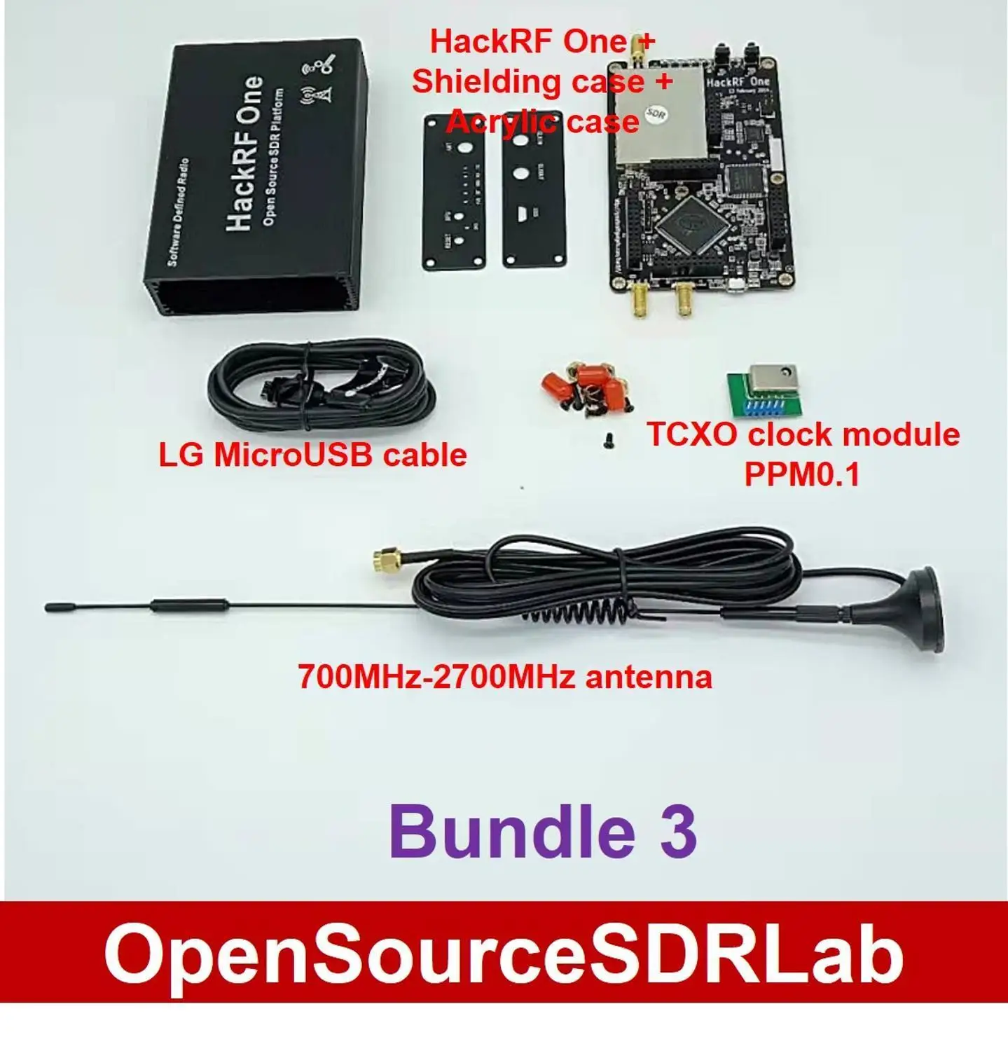Комплект 3 HackRF One SDR программное обеспечение определило Радио 1 МГц до 6 ГГц Материнская плата макетная плата комплект - Комплект: Комплект 3