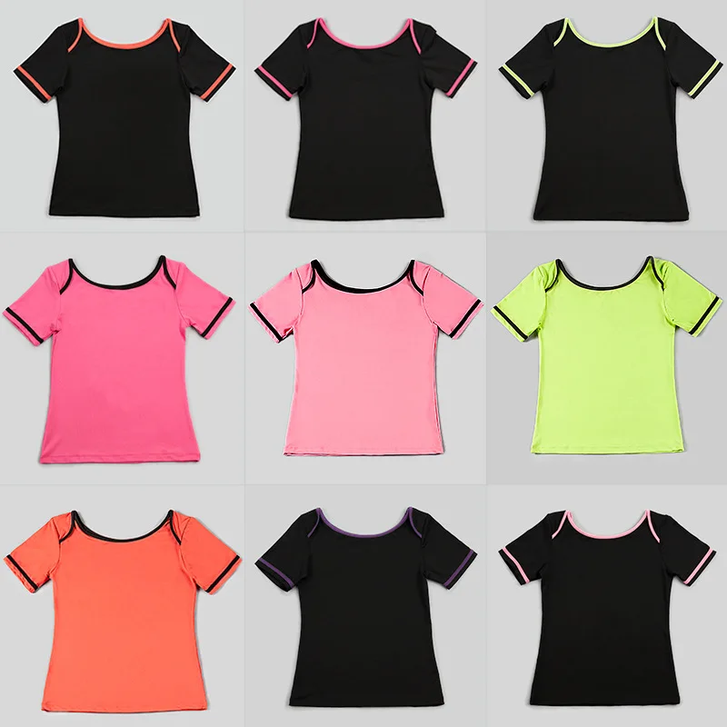 

Jogging Suits Tops Female Sports New Style Yoga Spring And Summer Back No Women's Slimming Short Sleeve Quick Drying Clothes