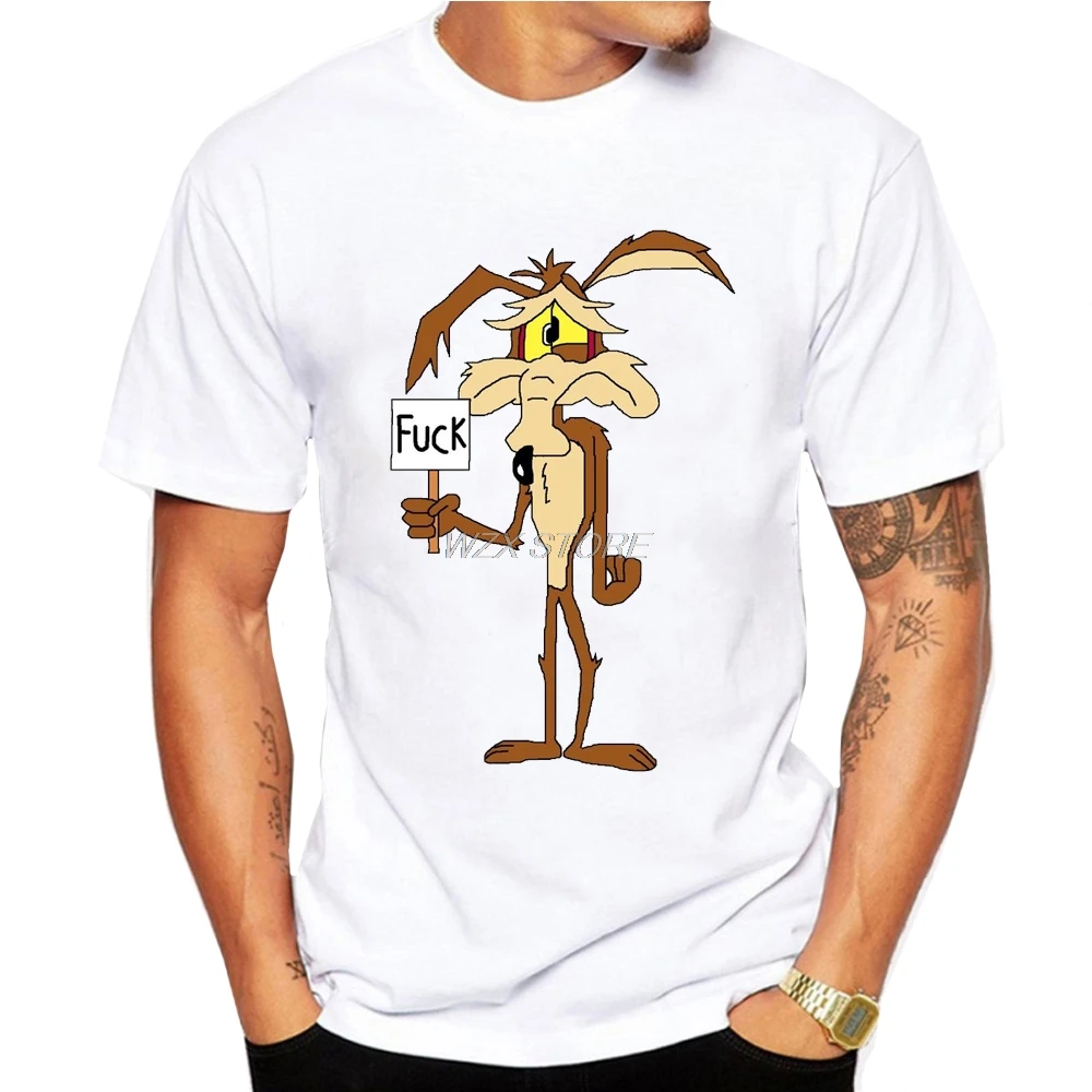 Wiley Coyote футболка для мужчин Looney Tunes Road Runner с надписью забавные мужские