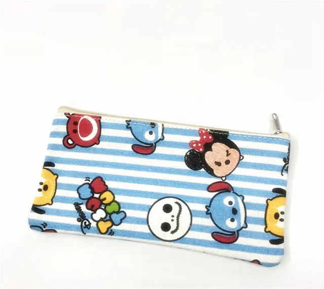 Disney new cute cartoon mickey mouse pattern purse casual student girl canvas sundries storage bag women cosmetic bag - Цвет: 1