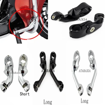 

Motorcycle 32mm 1.25" Short&Long Angled Adjustable Highway Footpeg Foot Peg Mount Kit For Harley Davidson Kawasaki Honda Suzuki
