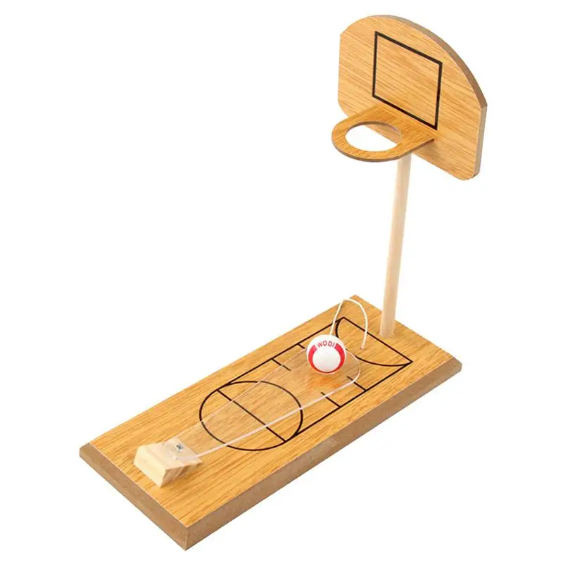 Doppel Desktop Basketball Spiel Tischplatte Tragbarer Basketball Holz Fun Sports 
