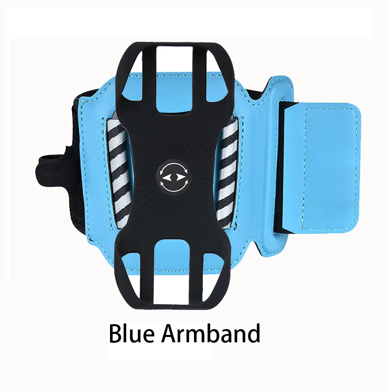 blue armband Спортивный чехол на руку для iPhone X 8 7 XS MAX, Универсальный вращающийся браслет на запястье для бега, спортивный браслет для 4-7 дюймов, спортивный браслет - Цвет: blue armband