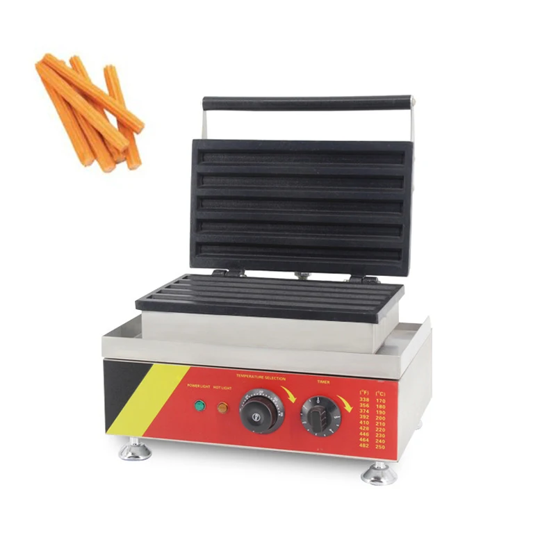 

SUCREXU Commercial 5pcs Spanish Donut Baker Churros Maker Machine Iron Baked Churros Machine 110V 220V Churro Maker