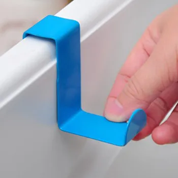 

2Pcs Color Stainless Steel Double Door Back Hook Key Holder Wall Towel Coat Hanger Kitchen Home Hogar Bathroom Hat Organizer LD