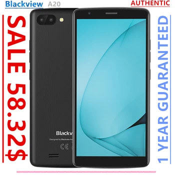 

Blackview Original A20 Smartphone 5.5" 1GB + 8GB 2800MAH Quad-Core Android GO 18:9 Screen 3G Dual SIM Fashion Slim Mobile Phone