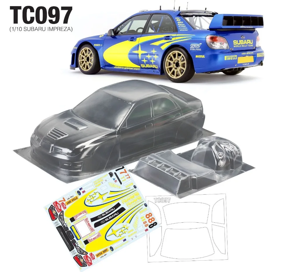 1/10 на дороге suubaru WRC прозрачный корпус 190 мм для TAMIYA KYOSHO HPI