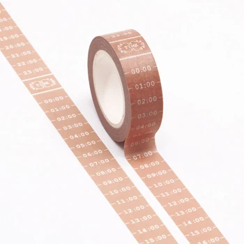

10PC 15MM*10M Timeline Designs Washi Tape Wide Sticky Adhesive Tape Scrapbooking Album DIY Decorative Paper Tape