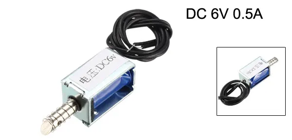 DC6V 40g 3mm Uxcell 1 шт. нажимной тип соленоид Электромагнит постоянного тока 3/4. 5/6/12/15/18/24 V, а так же 30 г, 2/3/4/5/5,5/6/10 мм открытая рамка прямолинейного движения с хорошим качеством - Цвет: DC6V 40g 3mm
