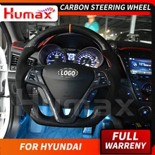 Рулевое колесо из углеродного волокна для hyundai Veloster IX35 Mistra Grand SantaFe Sonata 8 автомобильные аксессуары для тюнинга авто с мехом