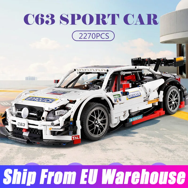 Mould King 13075 Remote Control C63 Racing Car MOC-6687 APP Motorized AMGed Cars Set Building Blocks Bricks Kids Christmas Gifts | Игрушки и