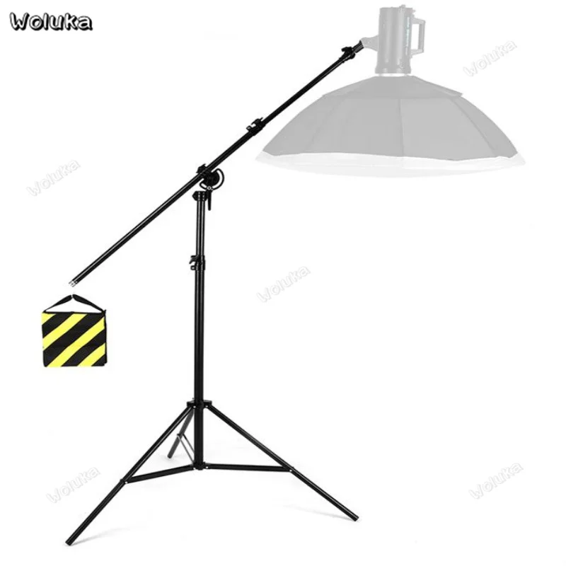 

126" 320cm Two Way Rotatable Aluminum Adjustable Tripod Boom Light Stand with Sandbag for Studio Photography Video CD50 T16 RR1