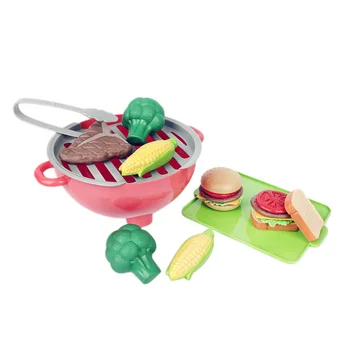

FBIL-Simulation Steak Grill Combination Play House Children's Toy Model Play House Game Simulation Food Toy Set