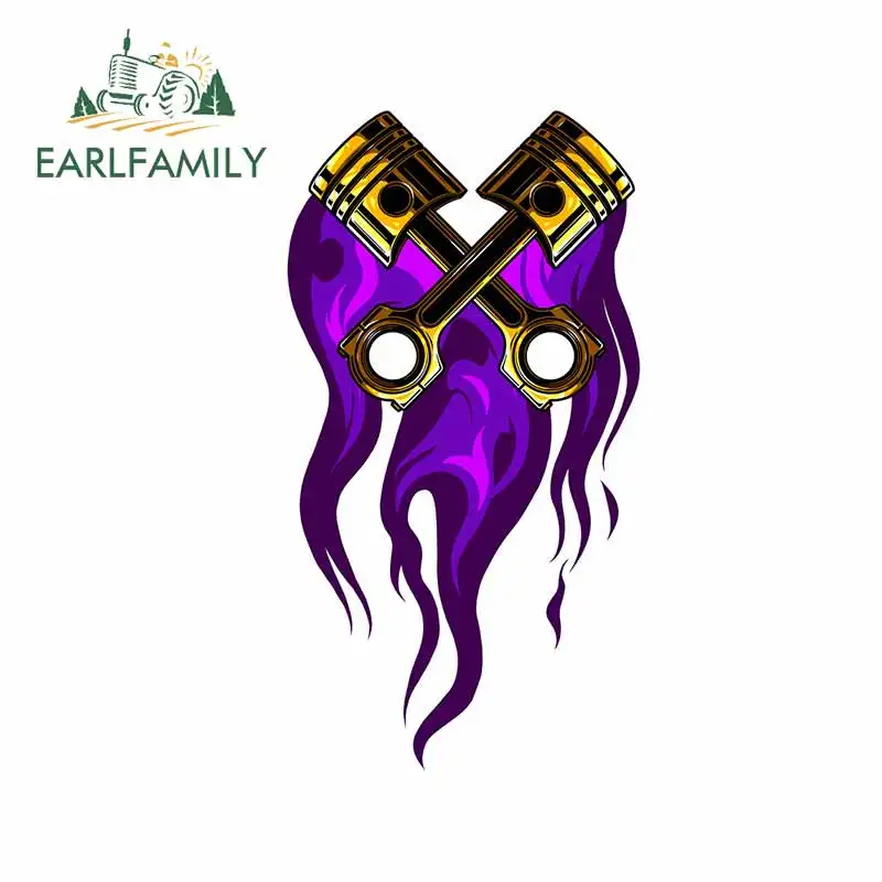 EARLFAMILY 13 см x 7 для поршня Молниеносная гоночный автомобиль мультфильм наклейки