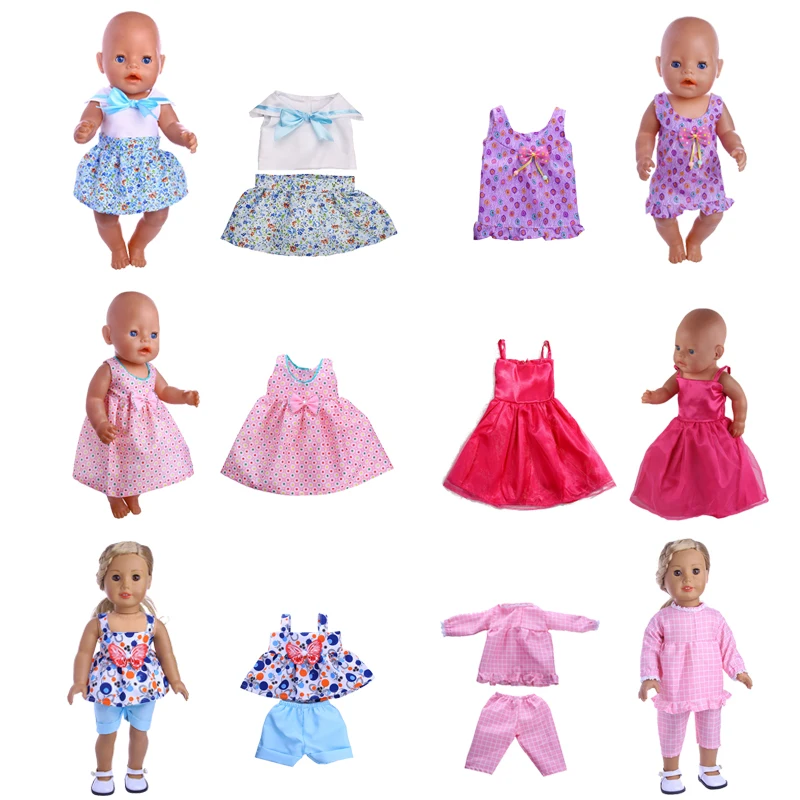 

Variety Of Pattern Skirt Fit 18 Inch American Doll&43 Cm ReBorn Baby Doll Girl Gift,Our Generation Girl's Toy,Christmas Present