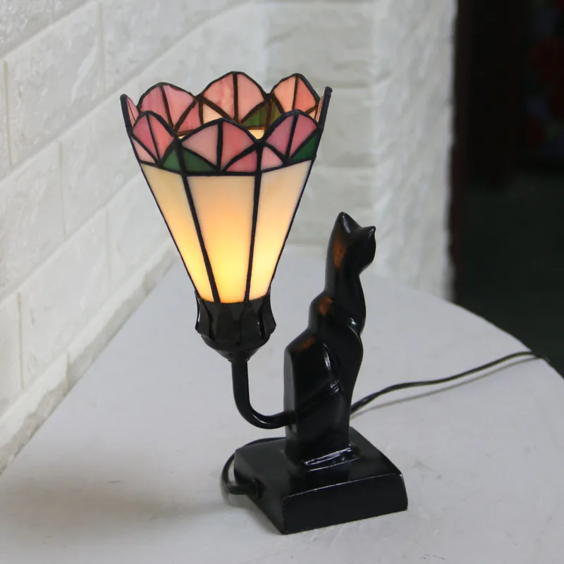 

Tiffany Table Lamp E27 Baroque Bedroom Bedside Lamp Creative Fashion Retro Table Lamp