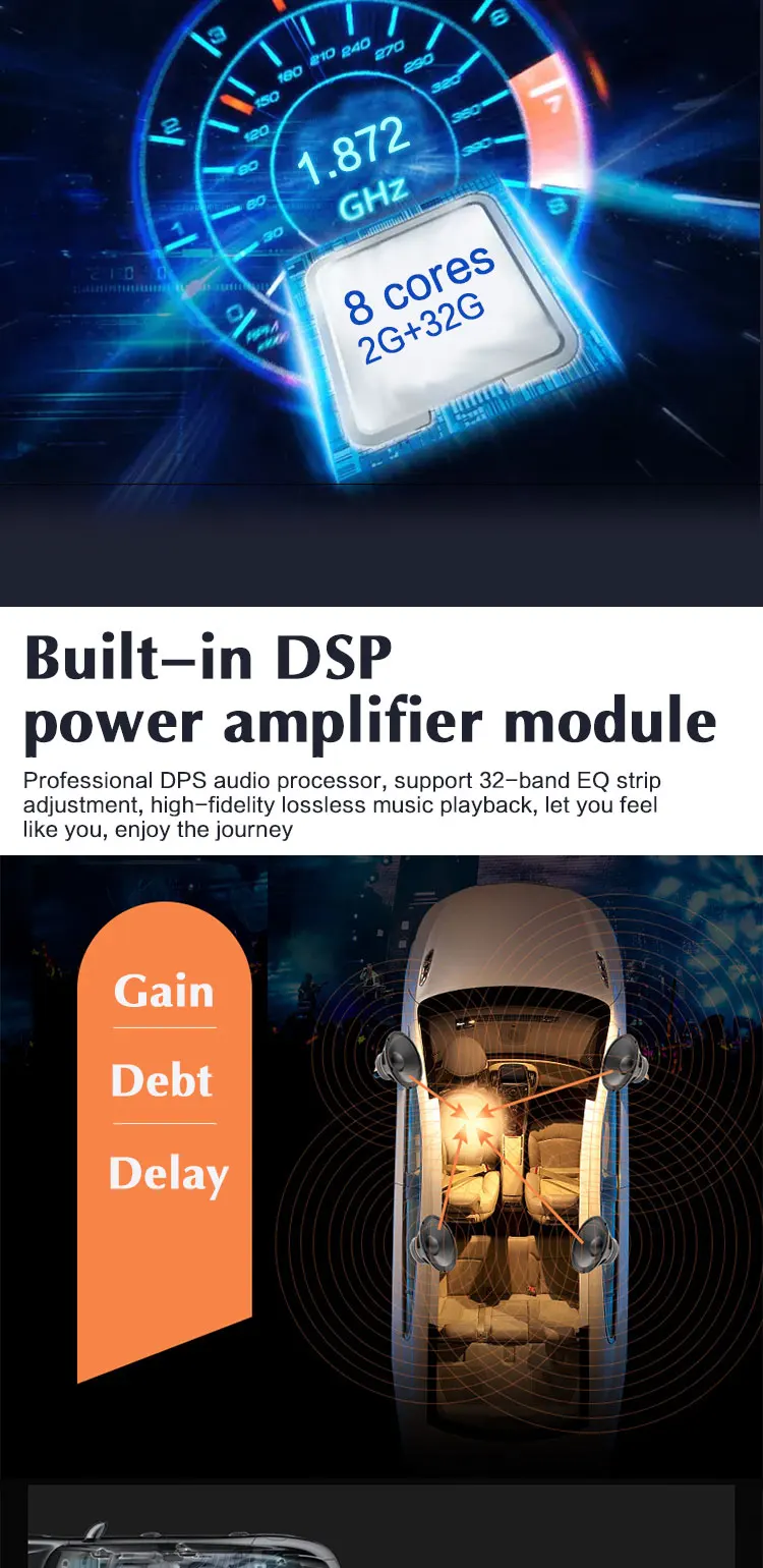 Excellent Car radio navigation car multimedia video android 8.1 car dvd for  PASSAT B6 B7 CC 2007-2016 8" 8 core 2G/32G Car Radio GPS 7