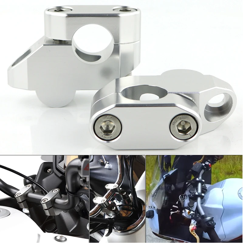 

For Honda TRX 450R TRX 700XX 7/8" 22mm Handlebar Risers Raised Back Moved Mounting Risers Motorcycle CNC Aluminum Extension