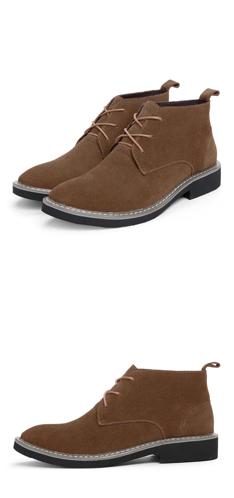 Fashion Leather Boots Men Ankle Flats Men Boots Autumn Winter Casual Men Shoes Boots Designers Plus Size 46 High Quality