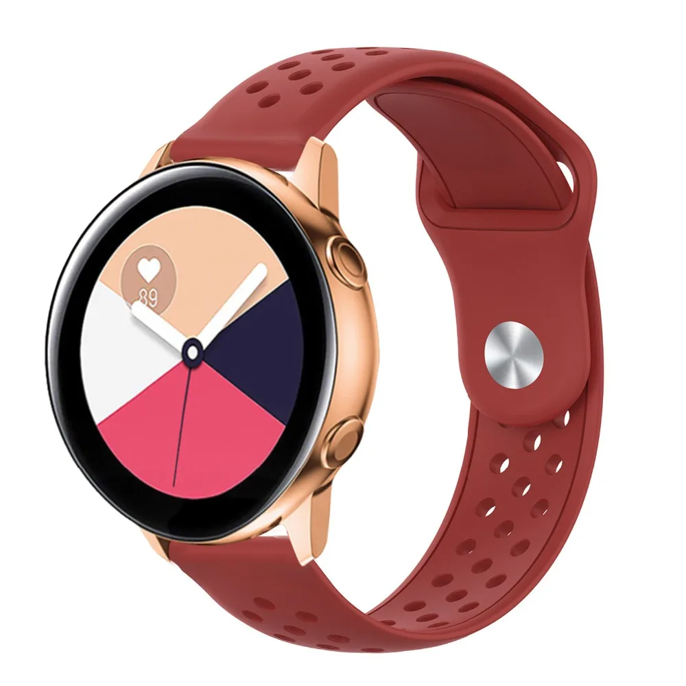 Умные часы для samsung Galaxy Watch 42 мм силиконовый цветной спортивный ремешок для часов 20 мм сменный ремешок для Garmin Forerunner 245 245M