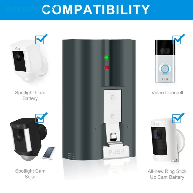 Anel de Bateria de Íon-lítio para Reposição Campainha de Vídeo 7000mah para Vídeo em Anel Bateria Campainha Plus 2 v4 3 - Image 5