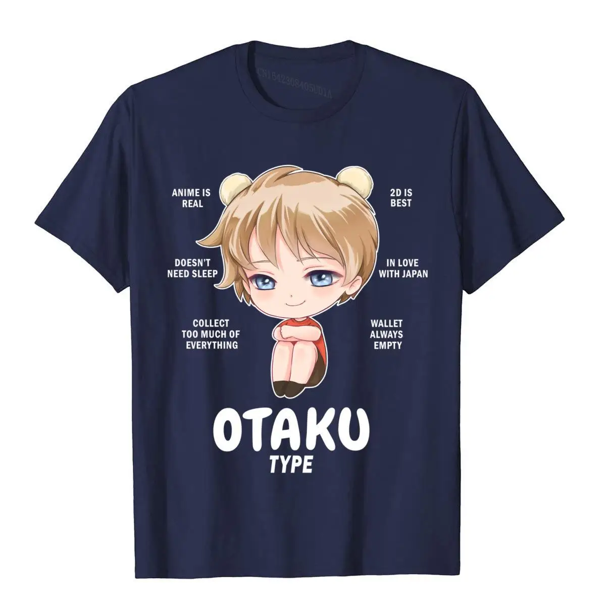 Otaku Type Funny Anime Manga Lifestyle Meme Kawaii Gift Sweatshirt__B6530navy