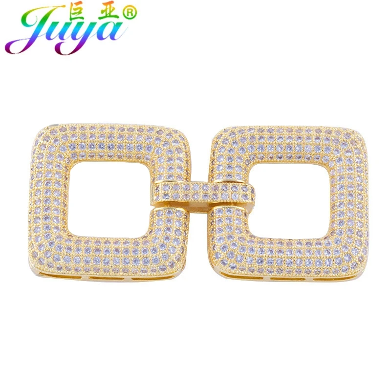 Gold Juya DIY барокко Жемчуг Ювелирные Изделия застежки Застежка ручной работы крюк застежки для женщин роскошное, с натуральным камнем жемчужные для изготовления украшений - Цвет: Gold