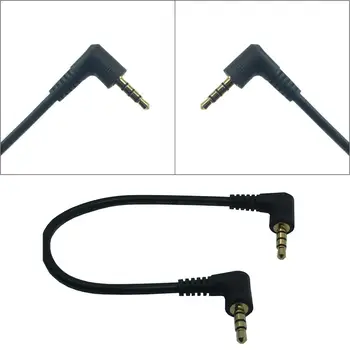 

Dual 90 Degree Jack 3.5mm AUX Cable Audio Cable 3.5 Mm Jacks Speaker Cable 4 Poles Headphones Car MP3 AUX Cord Extension Male