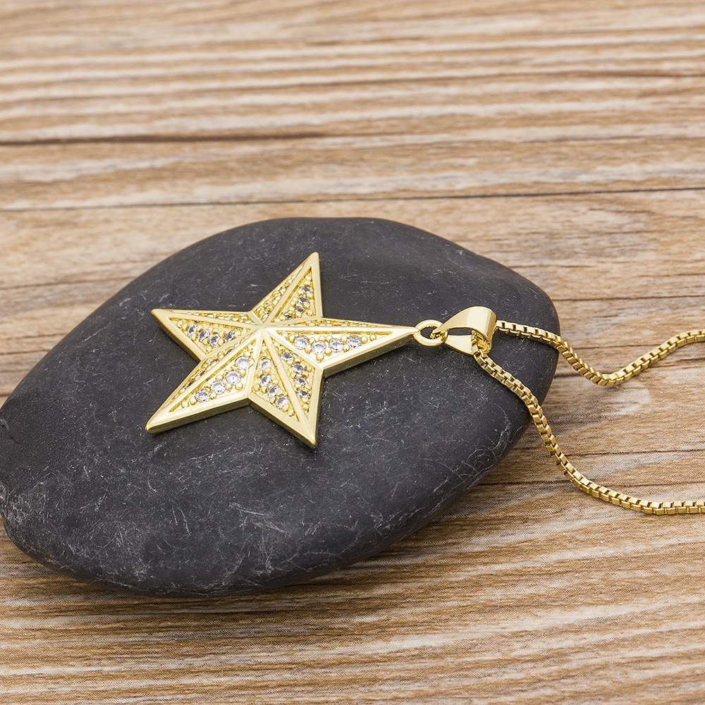 Bohemian Crystal Rhinestone Necklace For Women Vintage Star Charm Pendant Necklace Geometric Statement Jewelry Collier Collares - Image 3