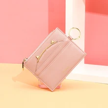 New Fashion Pu Leather Coin Purse Women Small Wallet Change Purses Money Bag Zipper Card Holder Dollar Wallets