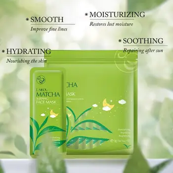 

3g*15pcs Natural Matcha Moisturizing Sleeping Mask Face Care Anti Wrinkle Hydrating Oil-Control Night Mask Skin Care