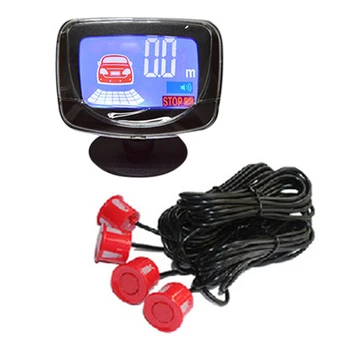 

12V Car LCD Display Parking Sensor LCD 4 Reverse Parking Sensors Backup Radar Car Detector System Kit