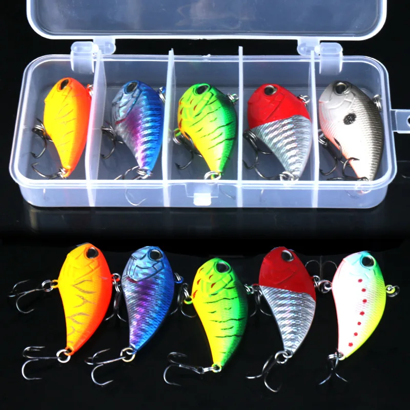  Export Lure Set Vibration VIB Treble Hook Submerged Fully Swimming Layer Bionic Lure Bait Artificia