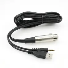 Микрофон выделенный(USB+ 3,5 мм) двойной кабель Поддержка подключения звуковой карты уменьшить фоновый шум