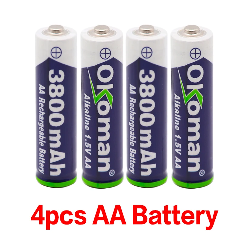 Цвет: желтый Новая 1,5 V аккумуляторная батарея аа 3800mah щелочные батареи для часов игрушечный фонарик пульт дистанционного управления камера батарея+ зарядное устройство - Цвет: Цвет: желтый