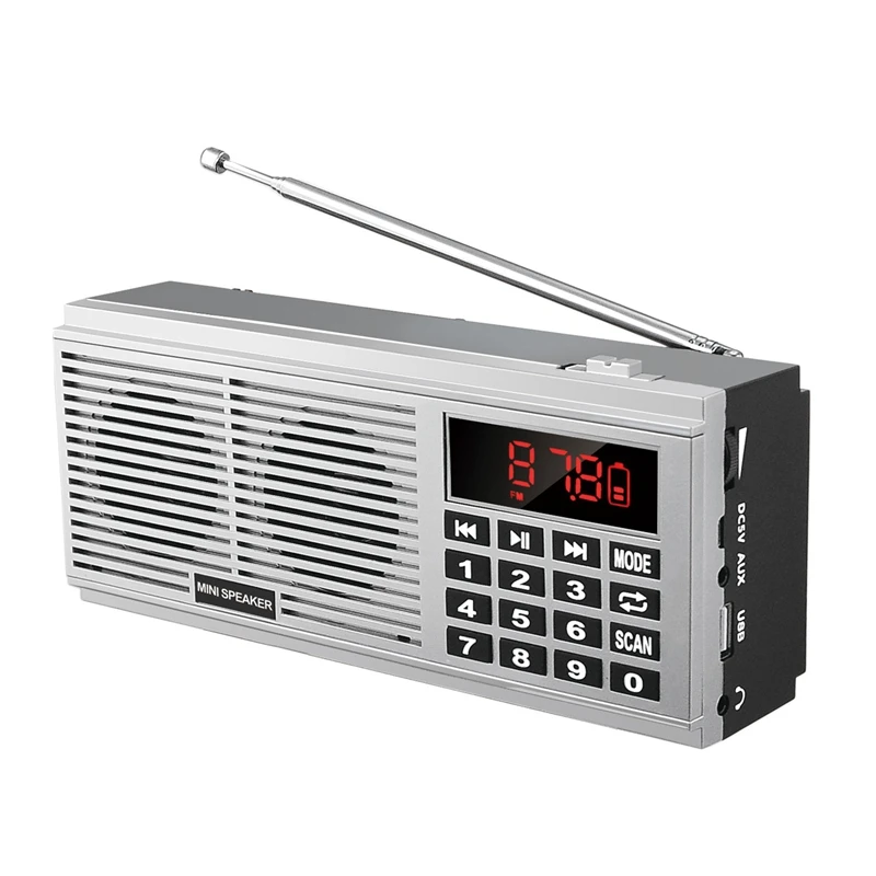 L-518 цифровой MP3 музыкальный плеер мини-динамик портативный мини-Автосканер FM AM MW