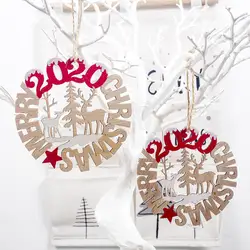 2 шт. 2020 Счастливого Рождества деревянные буквы кулон рождественское очарование фестивальные декорации вечерние поставки