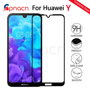 Перейти на Алиэкспресс и купить 999D Защитное стекло для Huawei Y5 Y6 Y7 Y9 Prime 2018 2019 Y5 Lite закаленное защитное стекло для экрана Защитная пленка чехол