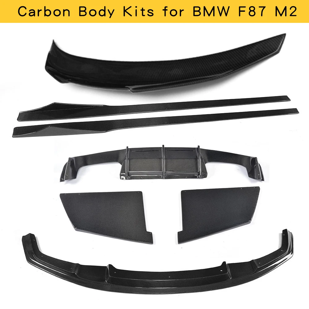 

Forged Carbon Fiber Body Kits for BMW F87 M2 Front Lip Rear Diffuser Rear Trunk Spoiler Side Skirts