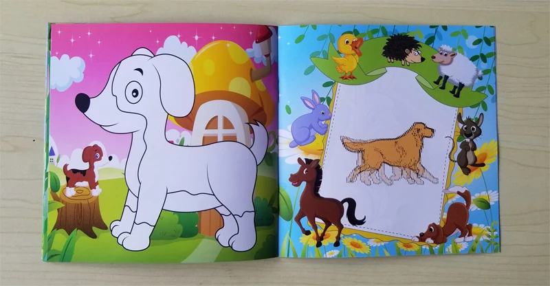 Cartoon Livestock Coloring DIY Children's Puzzle Movable Magic Coloring Book School Office Supplies 2
